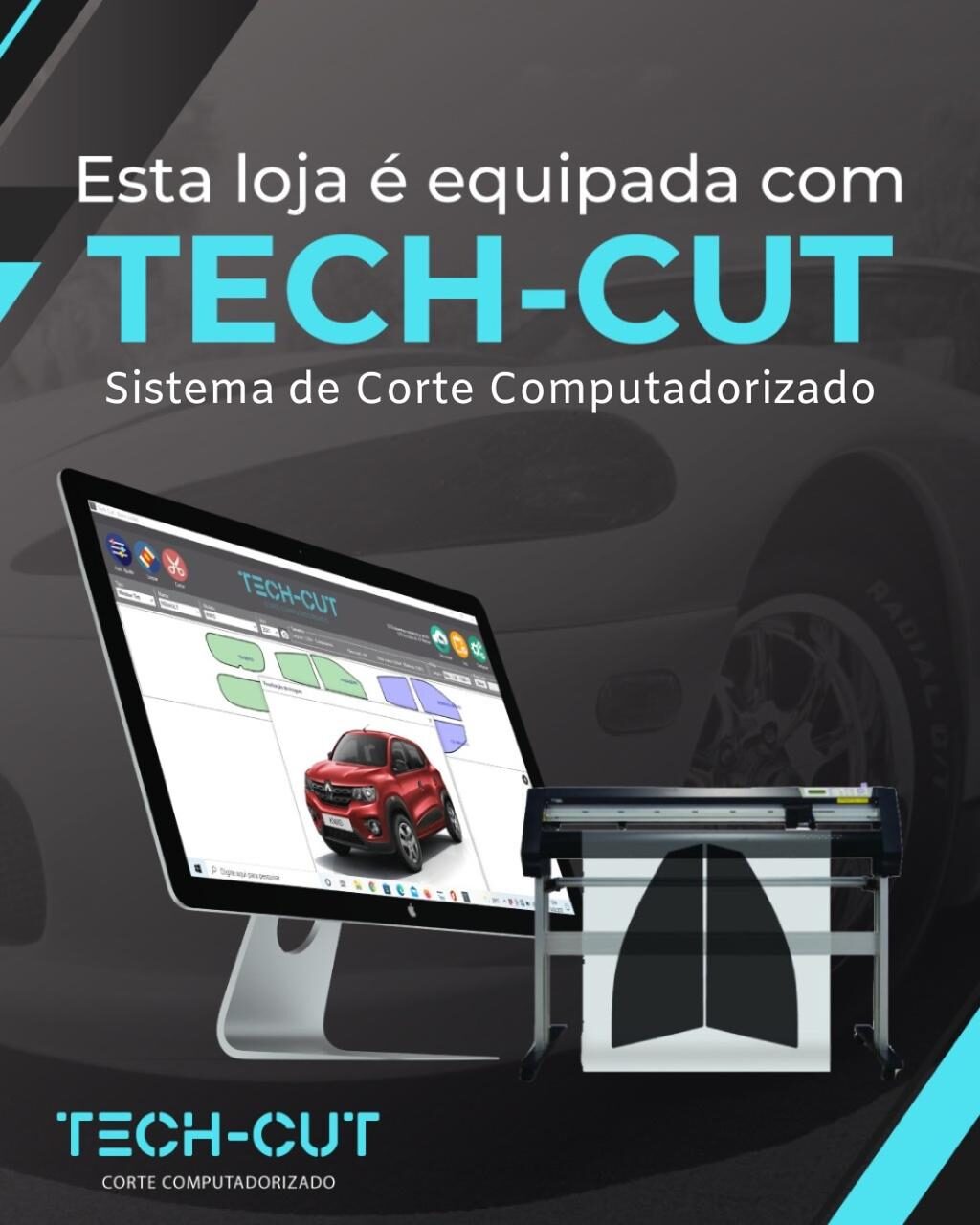 Loja Kadosh Film's com o sistema de recorte eletrônico TECH-CUT